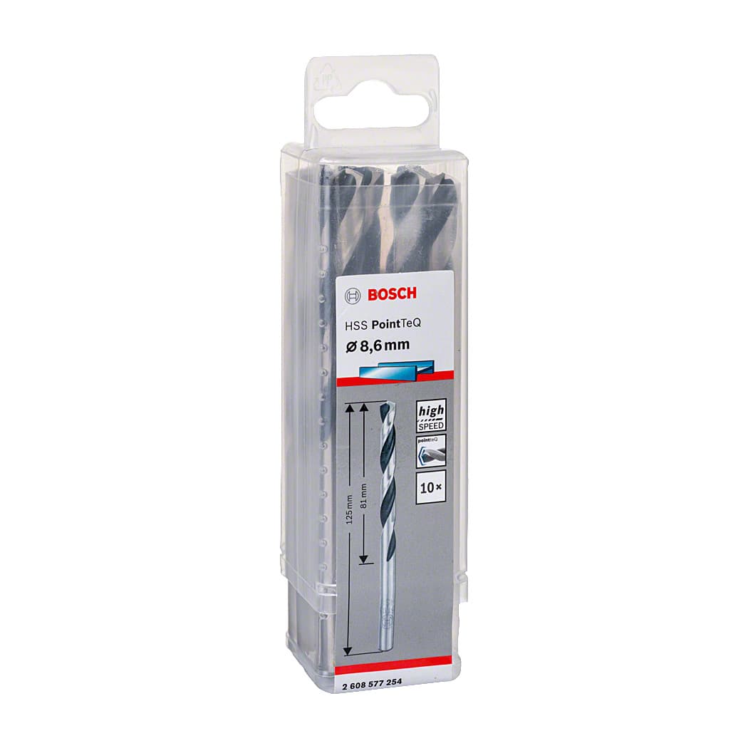 Bosch 8.60 mm HSS Metal Drill Bits PointTeQ Range (Pack of 10 Pcs), 2 608 577 254 — view 2