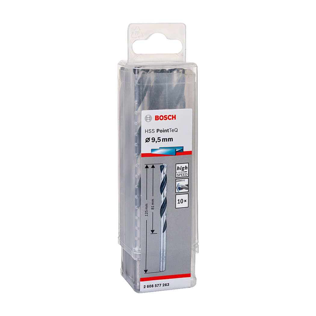 Bosch 9.50 mm HSS Metal Drill Bits PointTeQ Range (Pack of 10 Pcs), 2 608 577 263 — view 2