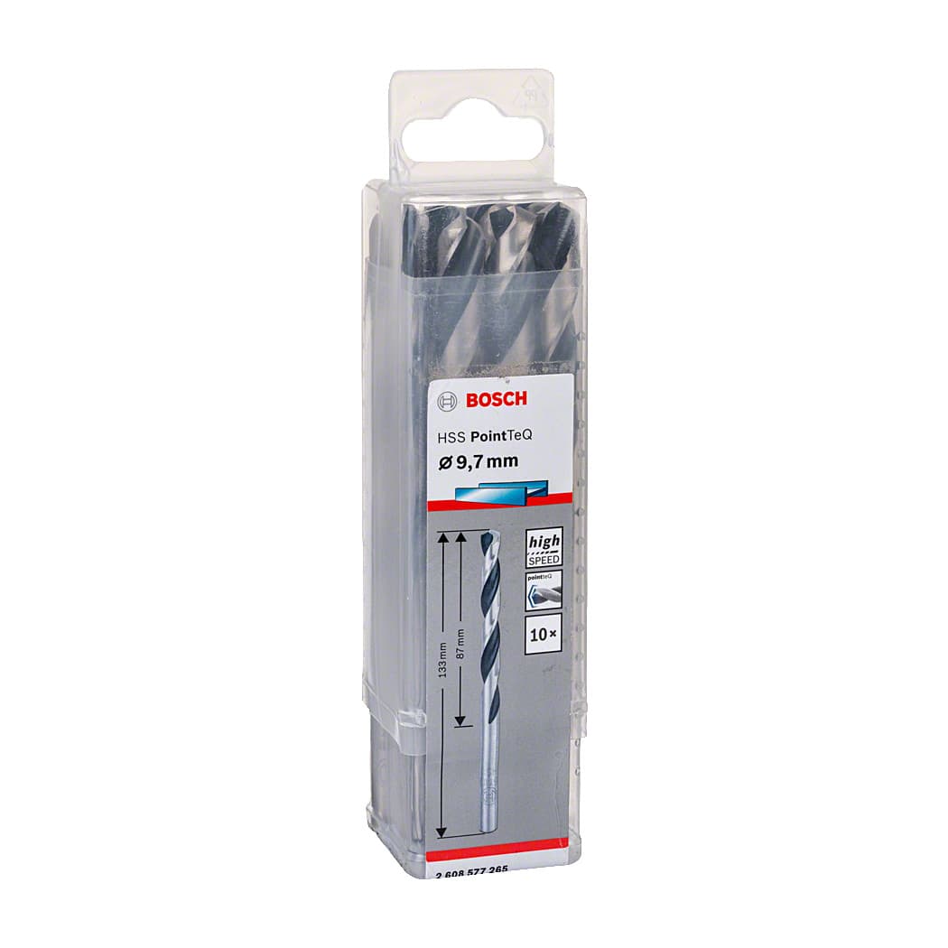 Bosch 9.70 mm HSS Metal Drill Bits PointTeQ Range (Pack of 10 Pcs), 2 608 577 265 — view 2