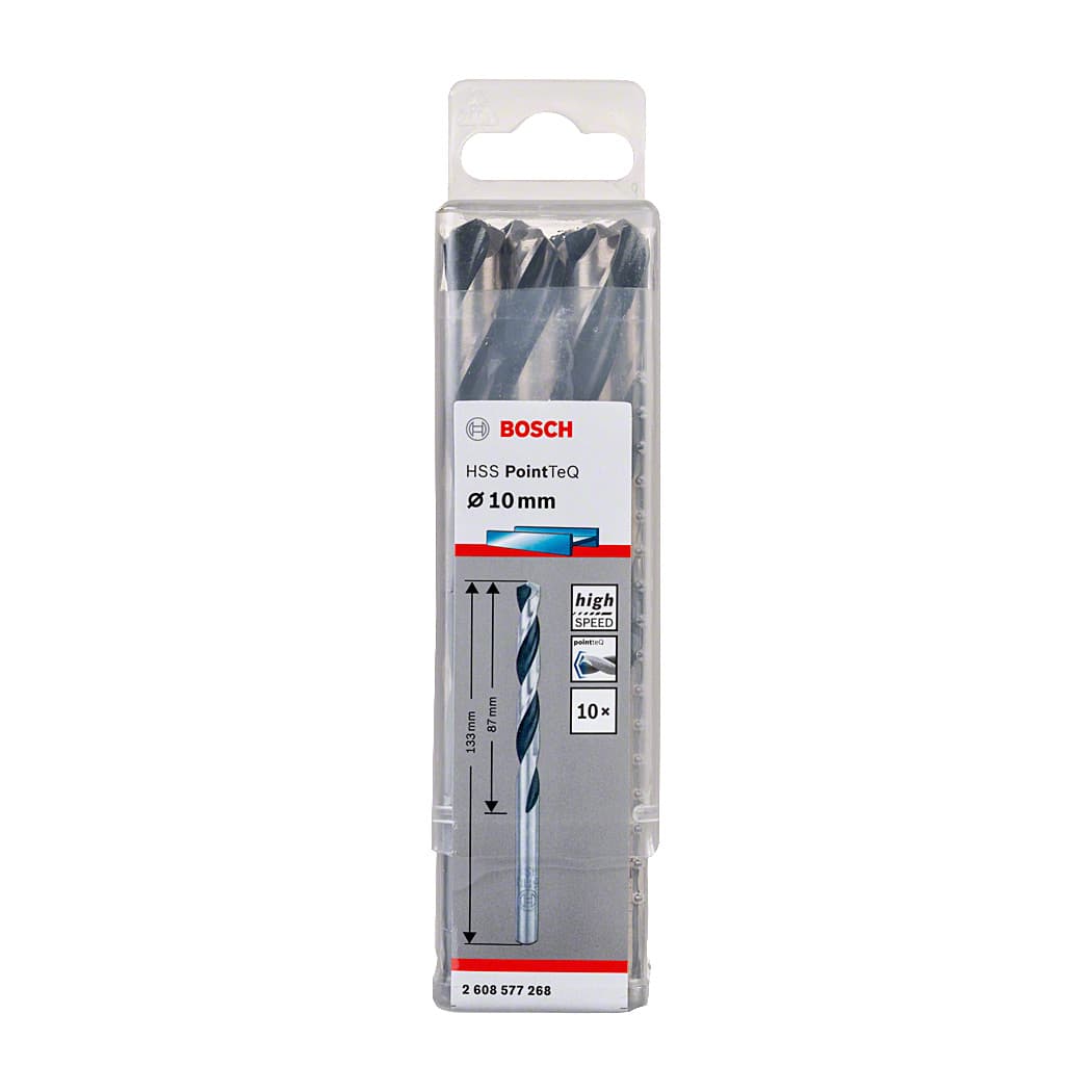 Bosch 10.0 mm HSS Metal Drill Bits PointTeQ Range (Pack of 10 Pcs), 2 608 577 268 — view 2