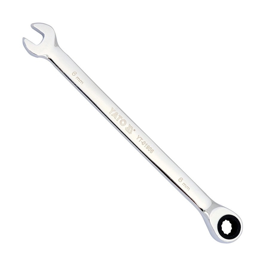 Yato 6 mm Combination Ratchet Wrench, YT-01906