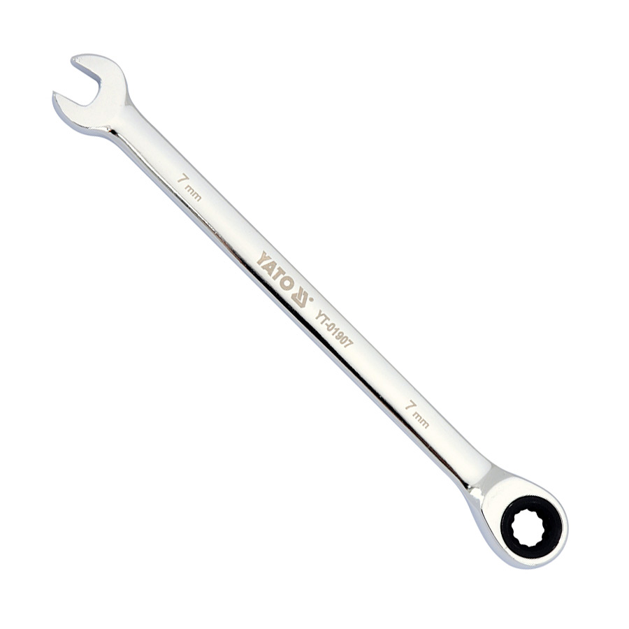 Yato 7 mm Combination Ratchet Wrench, YT-01907