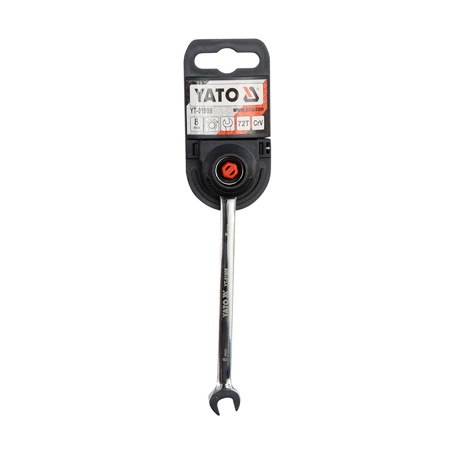 Yato 8 mm Combination Ratchet Wrench, YT-01908
