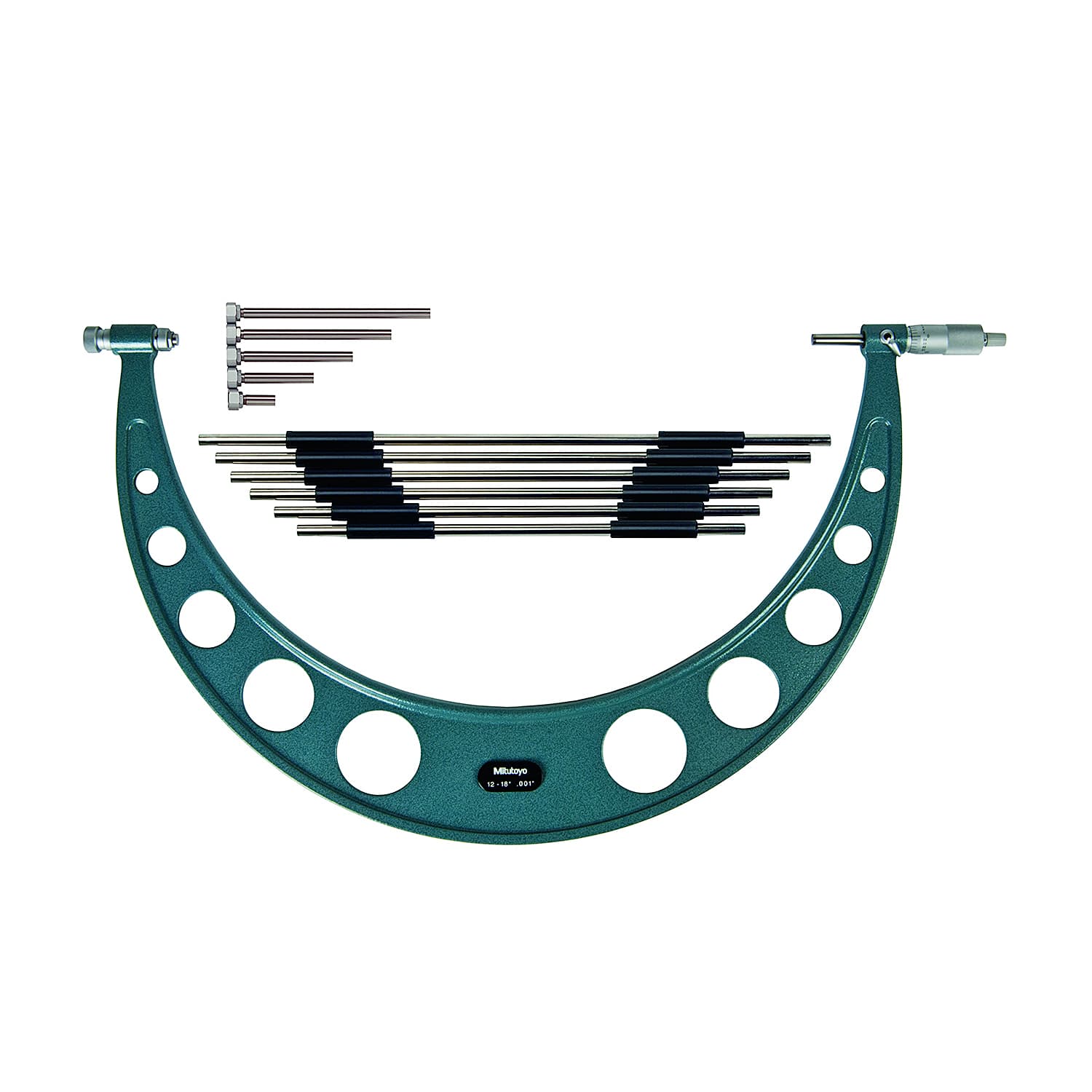 Mitutoyo 12 - 18 inch Interchangeable Anvil Outside Micrometer, 104-201 — view 2