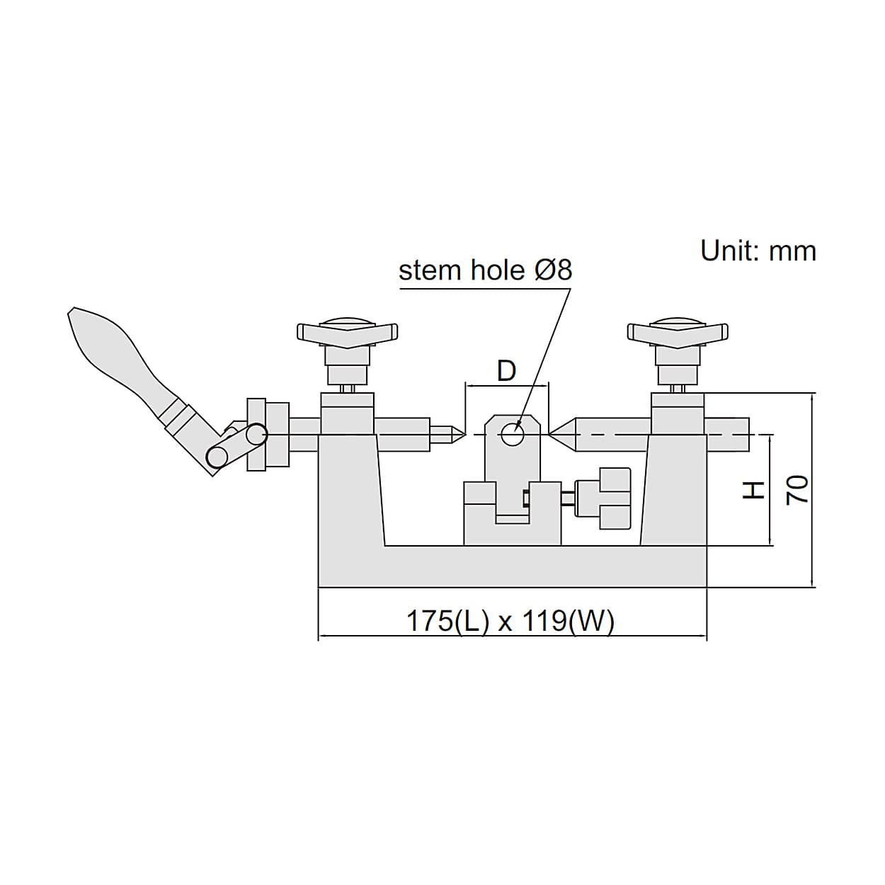 Insize 35 - 100 mm Mini Bench Center, 4721-75A — view 2