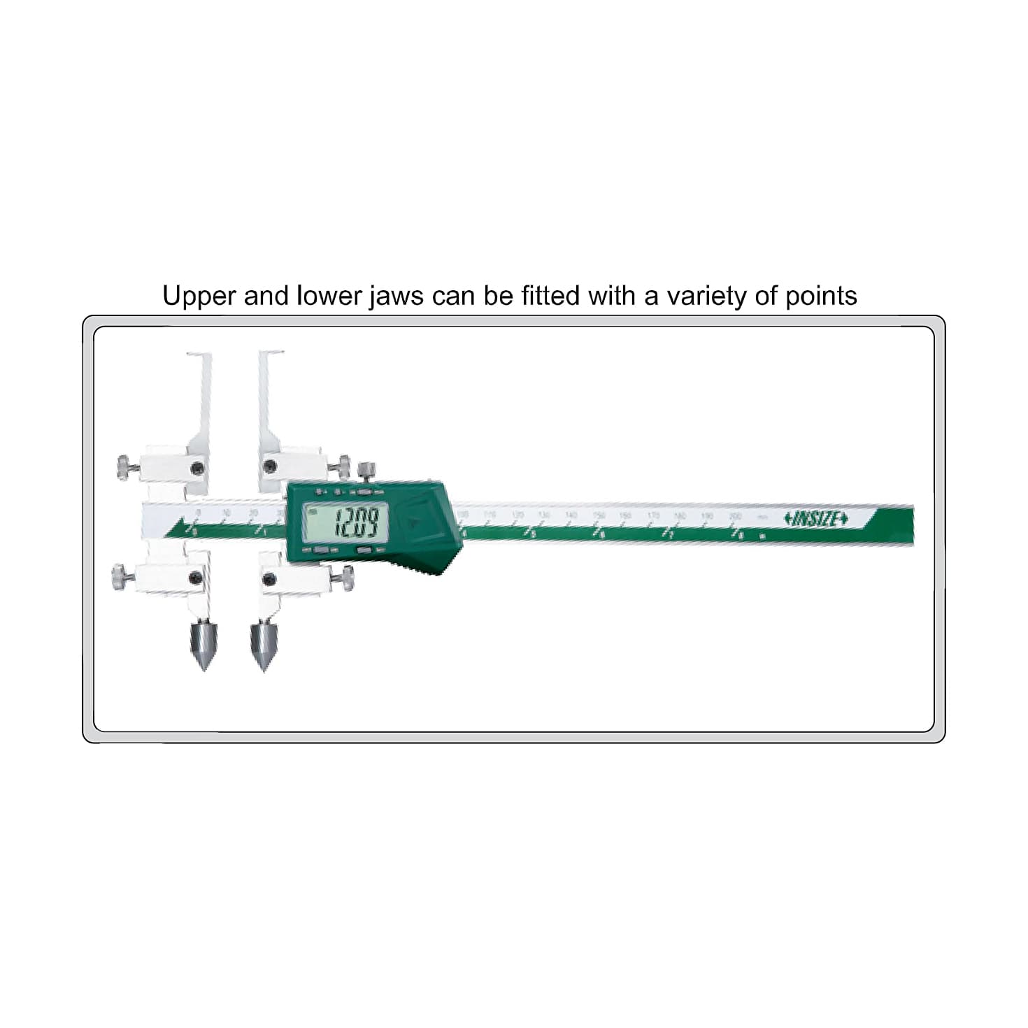 Insize 200 mm / 8 inch Digital Universal Caliper, 1511-200 — view 2