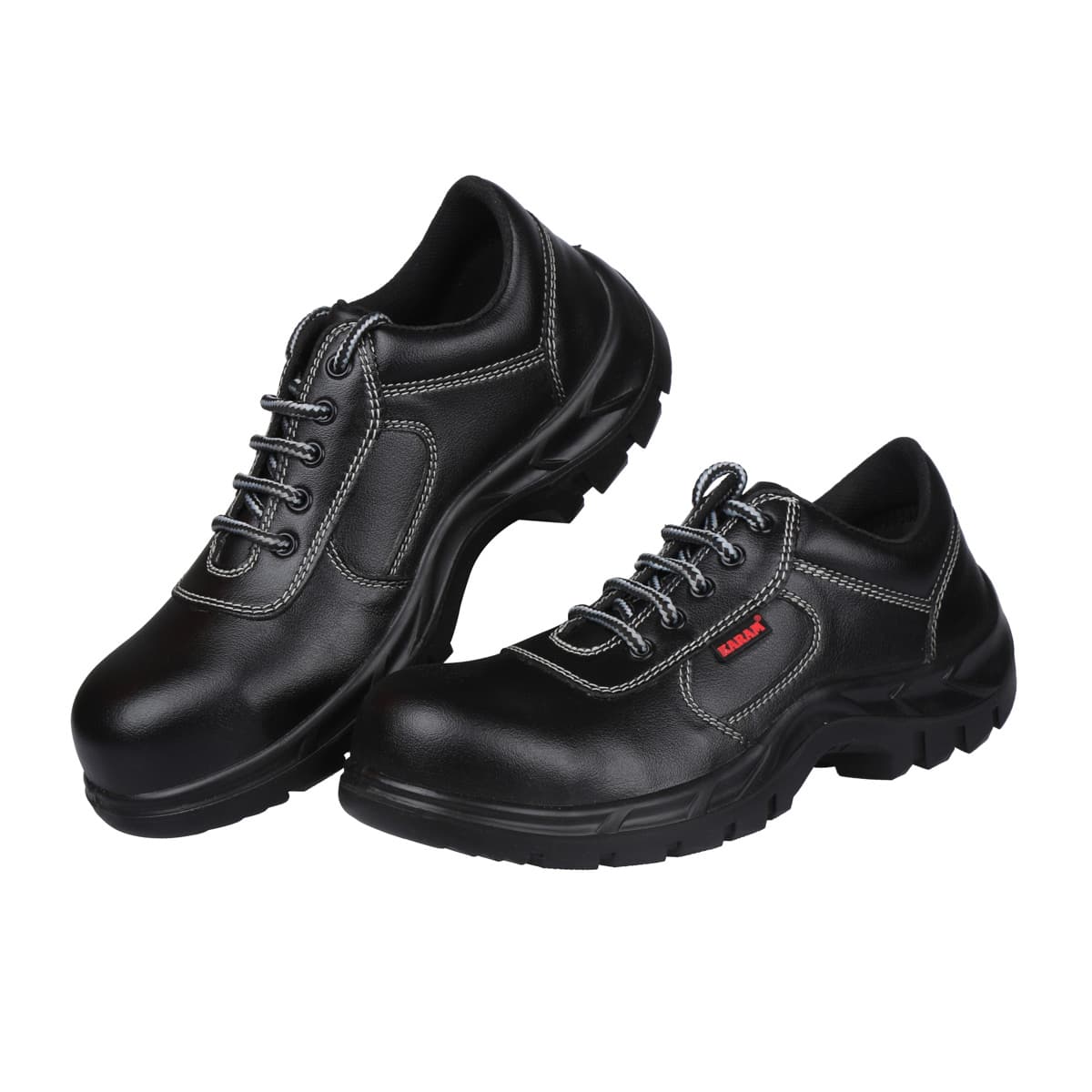 Karam Workmen's Deluxe Abwarf Leather Safety Shoe - Fibre Toe (Black), FS14BL — view 1