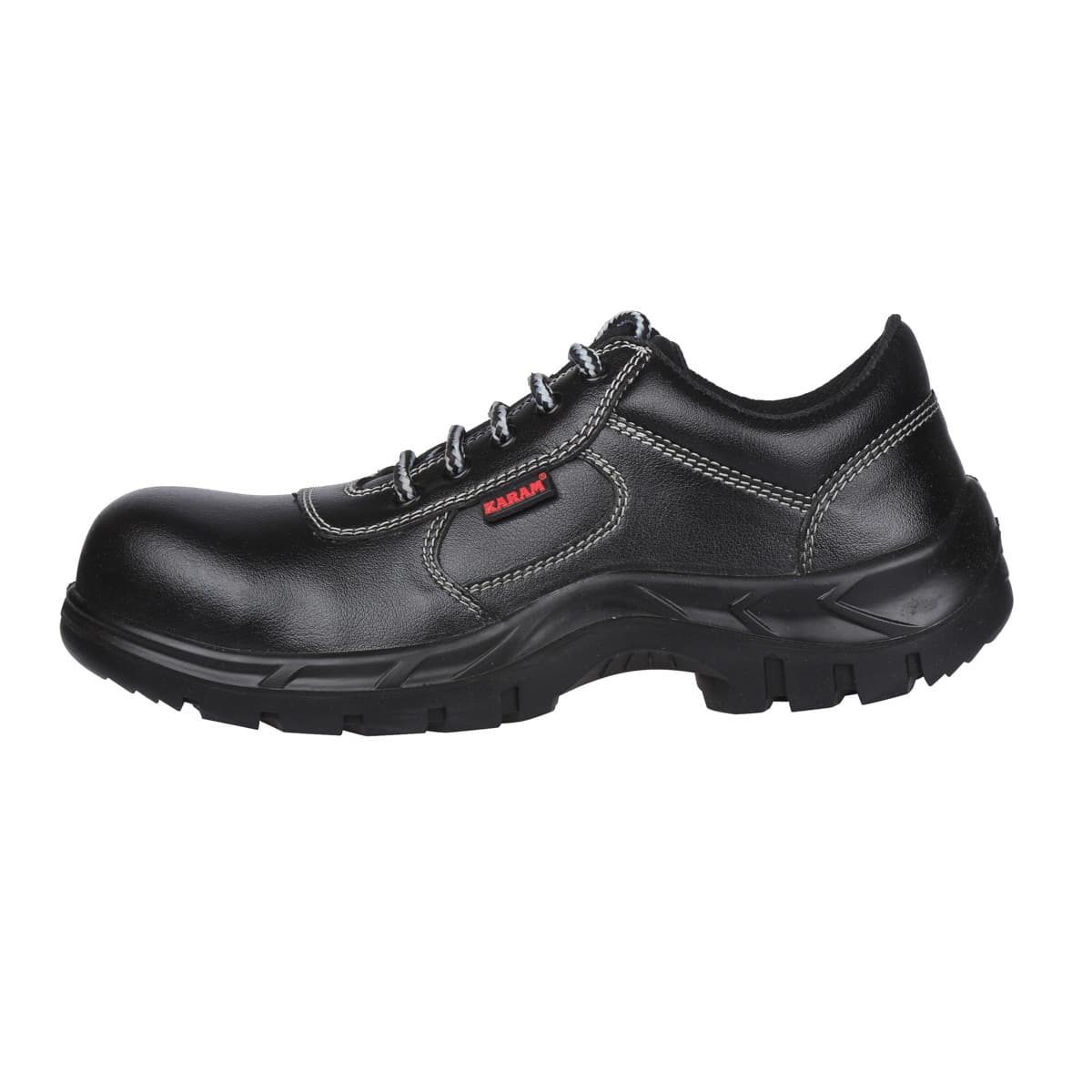 Karam Workmen's Deluxe Abwarf Leather Safety Shoe - Fibre Toe (Black), FS14BL — view 2