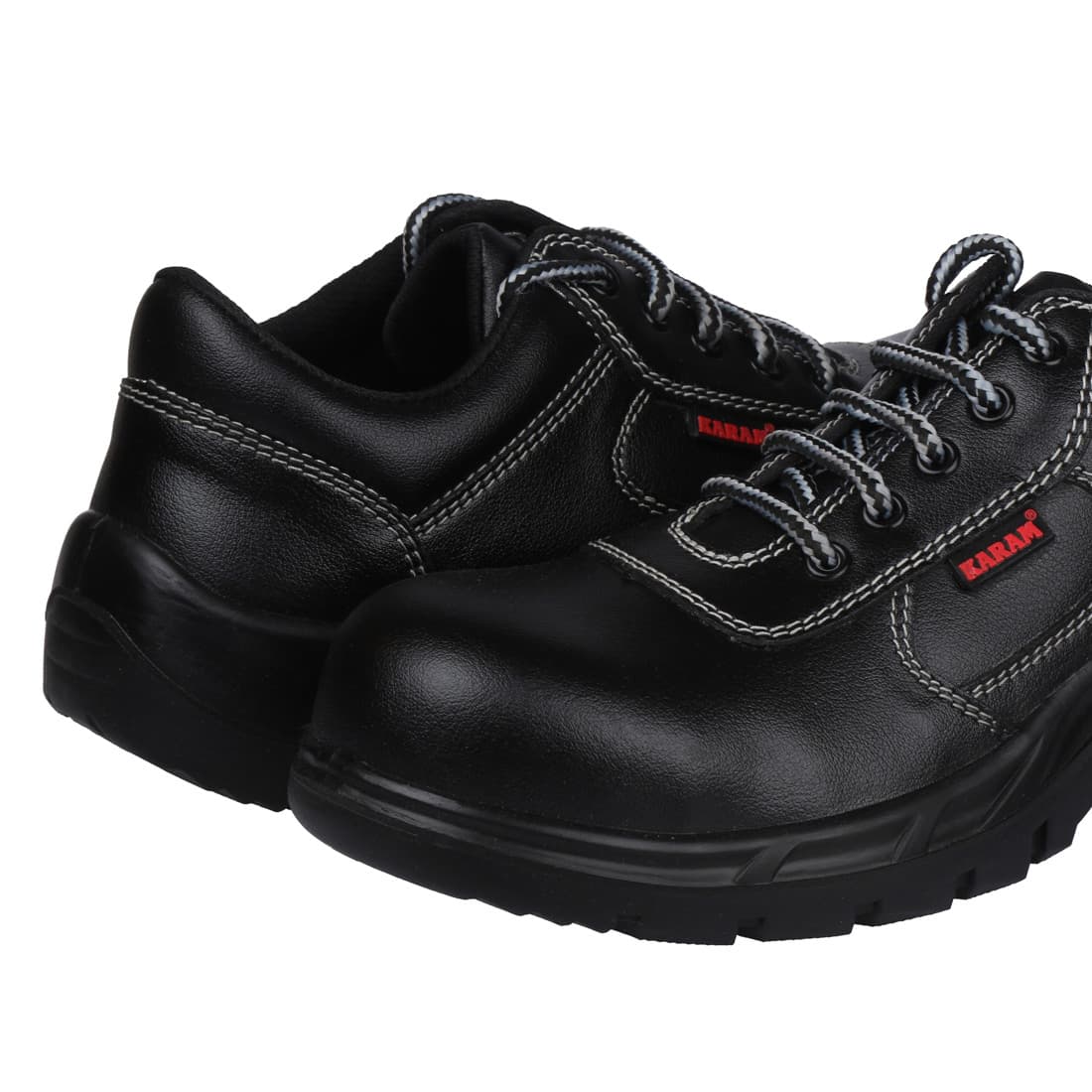 Karam Workmen's Deluxe Abwarf Leather Safety Shoe - Fibre Toe (Black), FS14BL — view 4