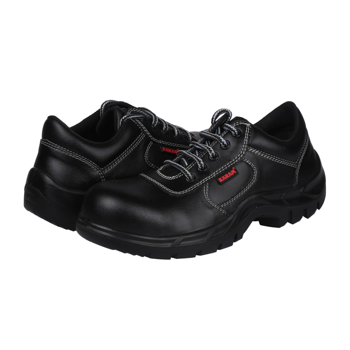 Karam Workmen's Deluxe Abwarf Leather Safety Shoe - Fibre Toe (Black), FS14BL — view 5