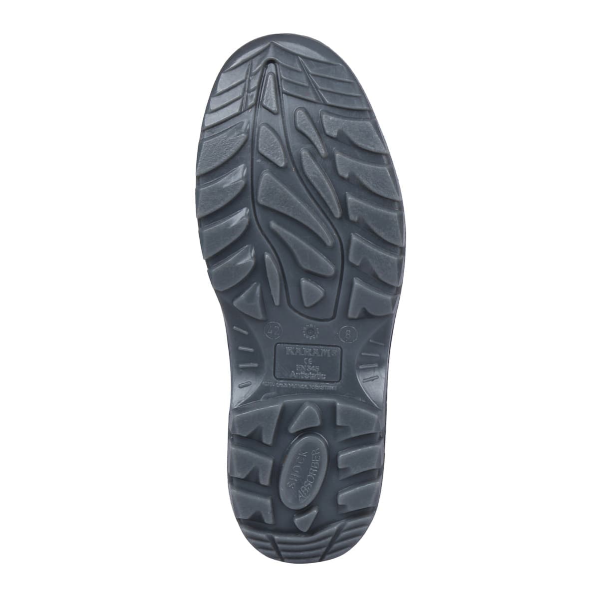 Karam Men's Ankle Height Apollo Print Leather Safety Shoe - Fibre Toe (Black), FS21BL(RO) — view 3