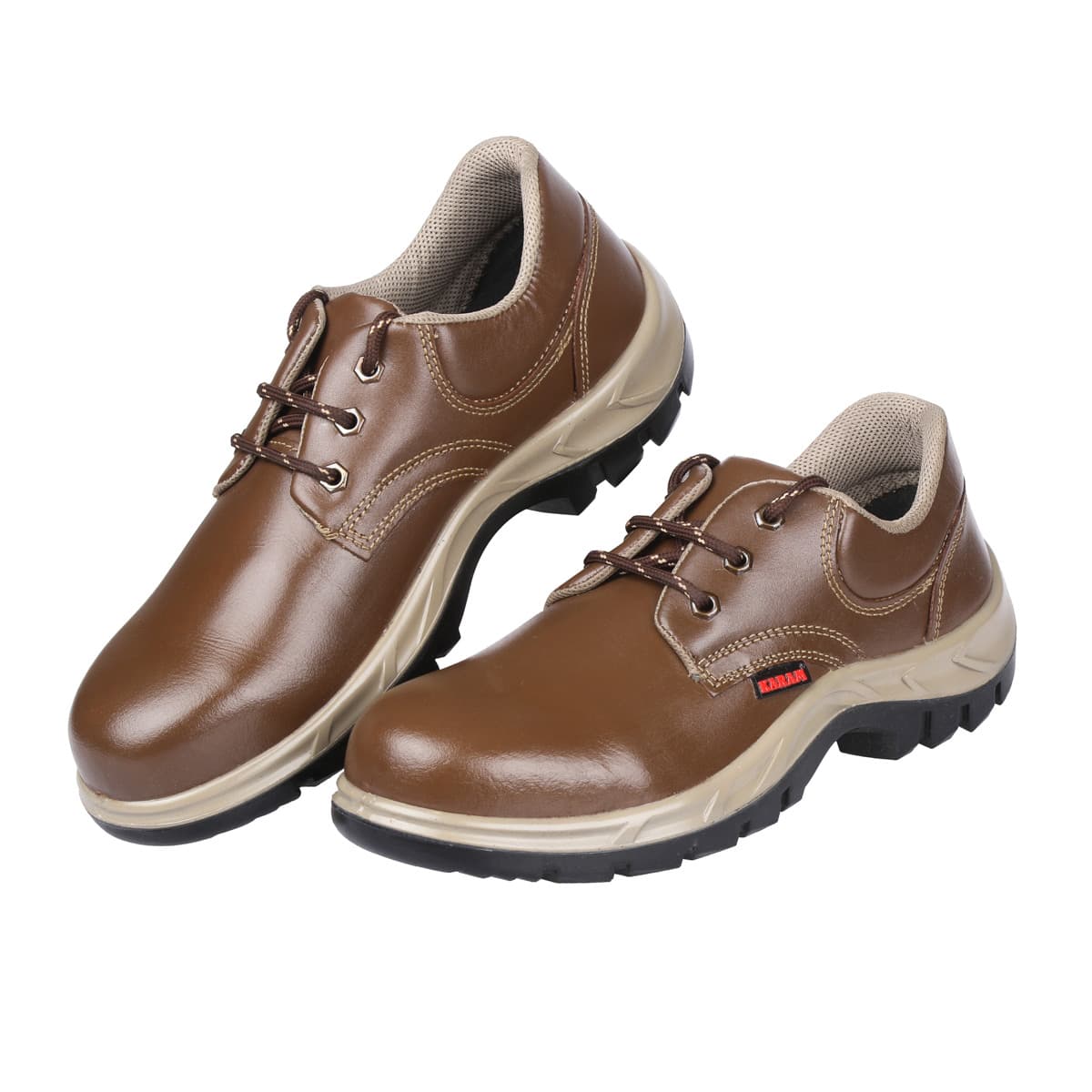 Karam Men's Executive Sporty Lace Up Safety Footwear - Steel Toe (Brown), FS61BR — view 1