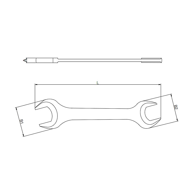 Taparia 75 x 80 mm Double Ended Open Jaw Spanner (Ribbed) — view 2