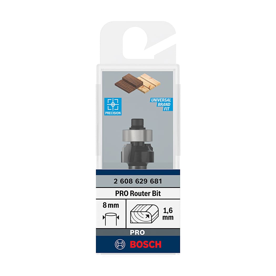 Bosch 15.9 mm Pro Router Bit (Rounding Over Bit), 2 608 629 681 — view 2