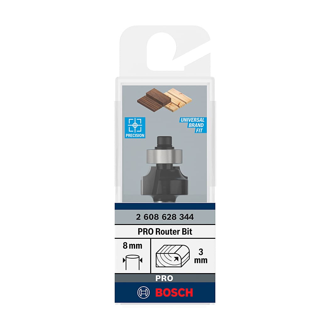 Bosch 18.7 mm Pro Router Bit (Rounding Over Bit), 2 608 628 344 — view 2