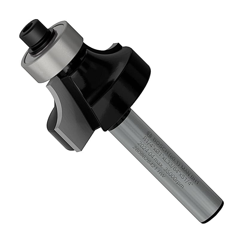Bosch 1 inch Pro Router Bit (Rounding Over Bit), 2 608 628 421