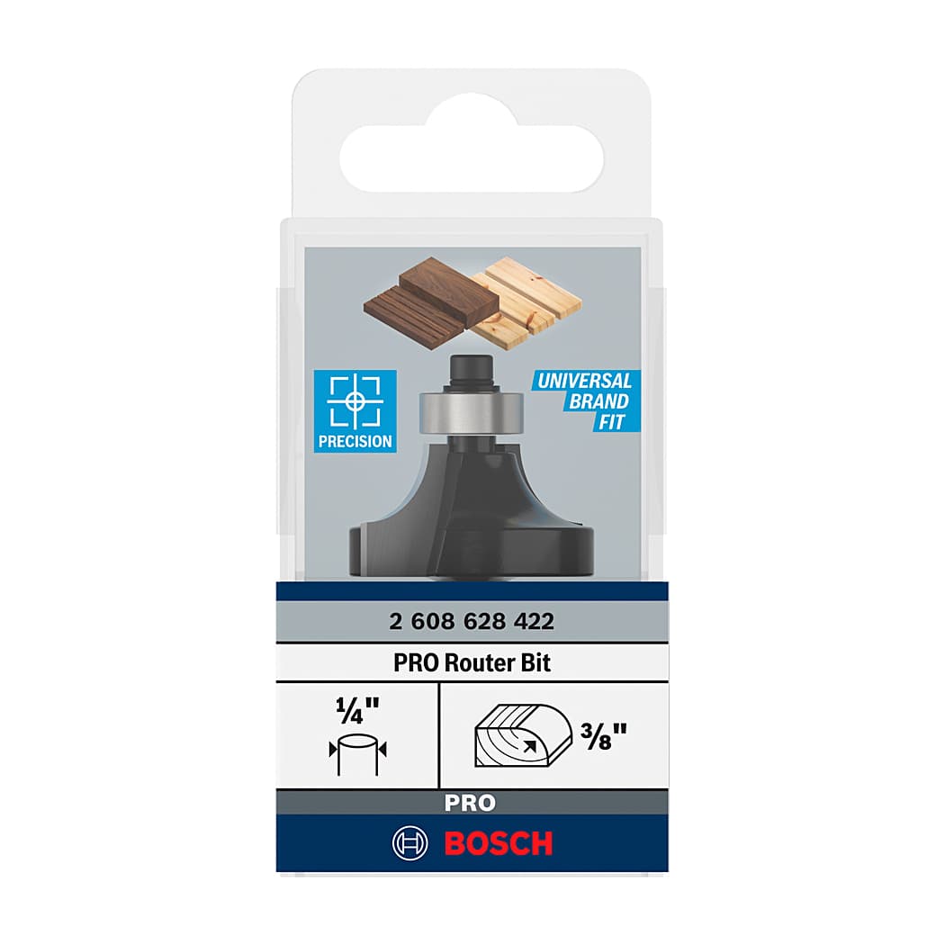Bosch 1-1/4 inch Pro Router Bit (Rounding Over Bit), 2 608 628 422 — view 2