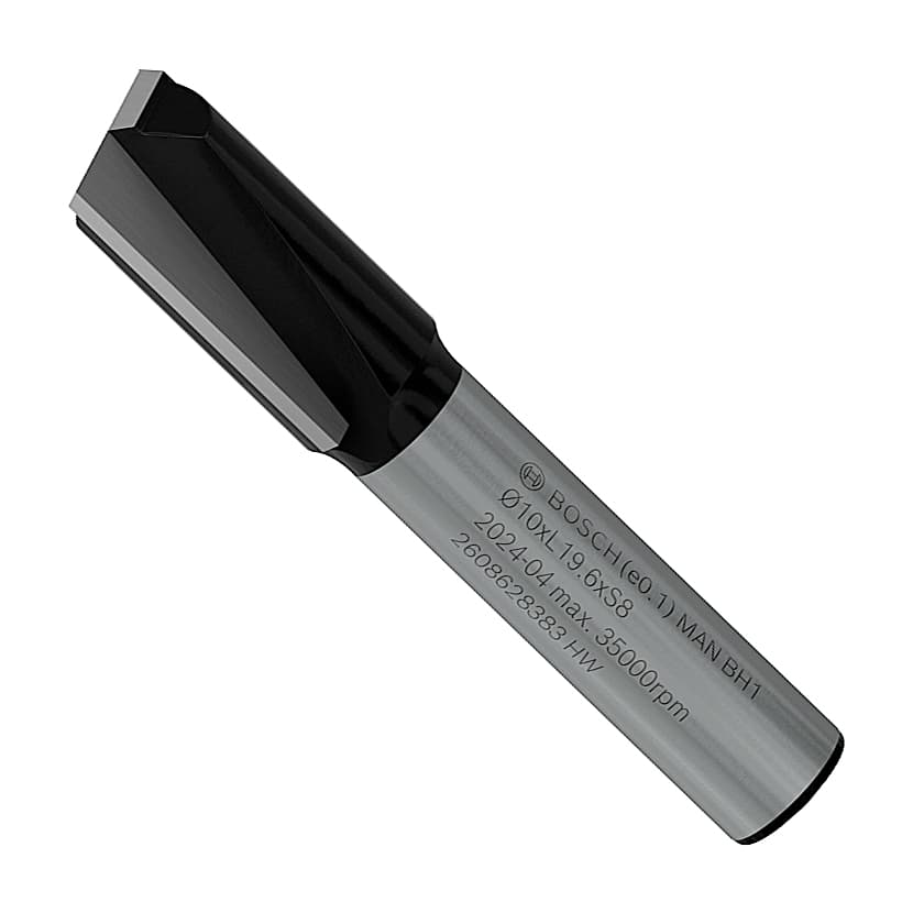 Bosch 10 mm Pro Router Straight Bit (2 Flute), 2 608 628 383
