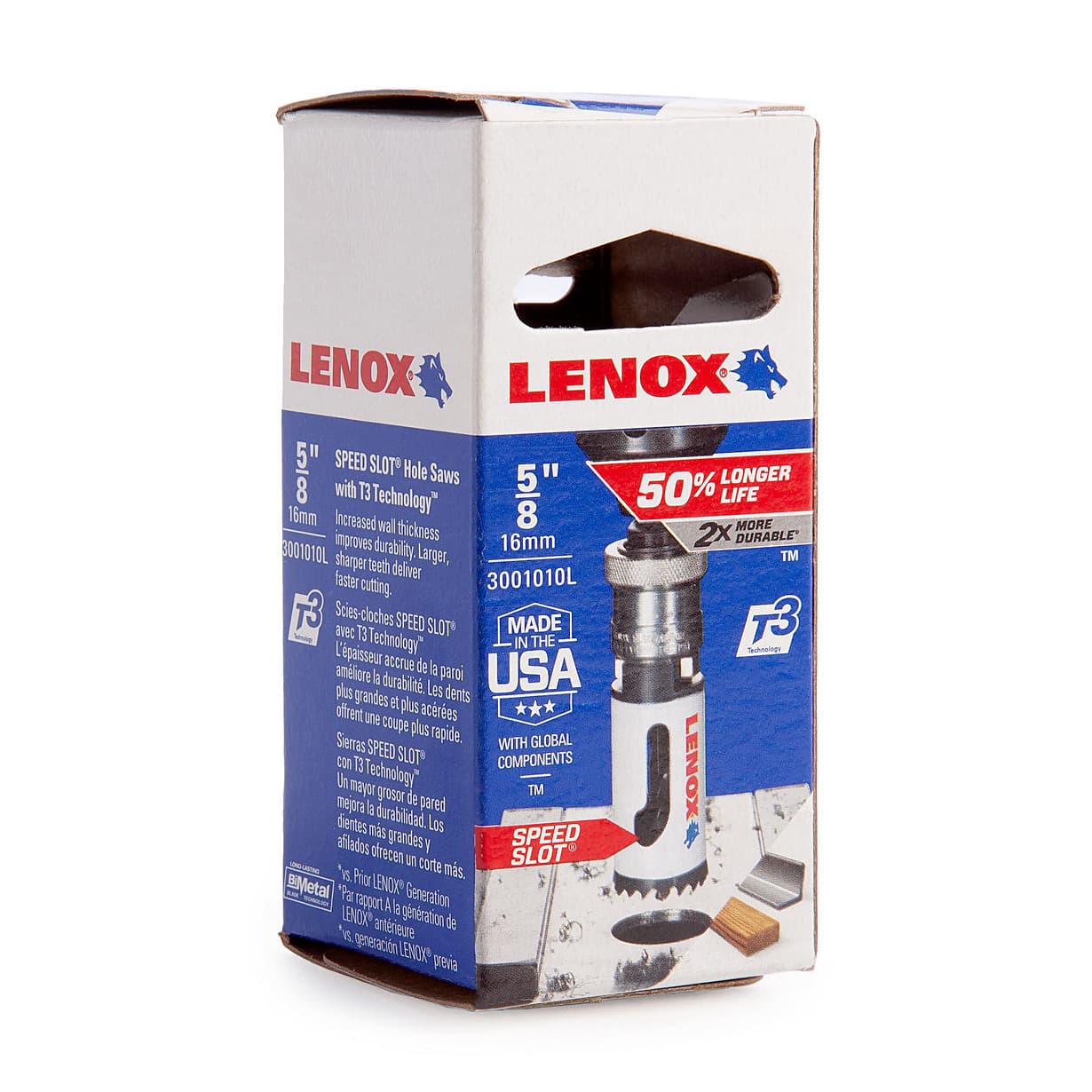 Lenox 16 mm / 5/8 inch Bi-Metal Speed Slot Hole Saw With T3 Technology, 3001010L