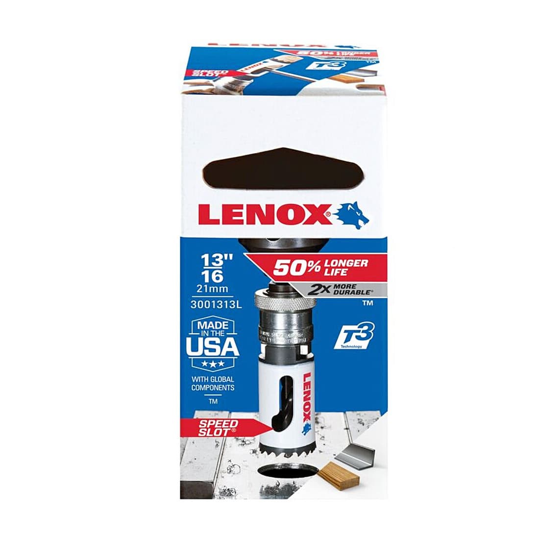 Lenox 21 mm / 13/16 inch Bi-Metal Speed Slot Hole Saw With T3 Technology, 3001313L — view 2