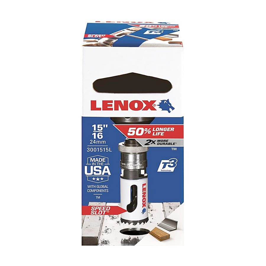 Lenox 24 mm / 15/16 inch Bi-Metal Speed Slot Hole Saw With T3 Technology, 3001515L — view 2
