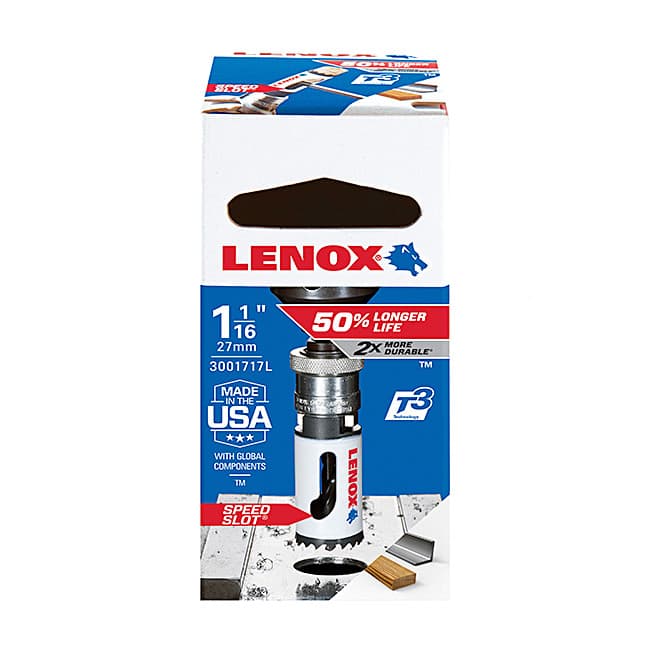 Lenox 27 mm / 1-1/16 inch Bi-Metal Speed Slot Hole Saw With T3 Technology, 3001717L — view 2