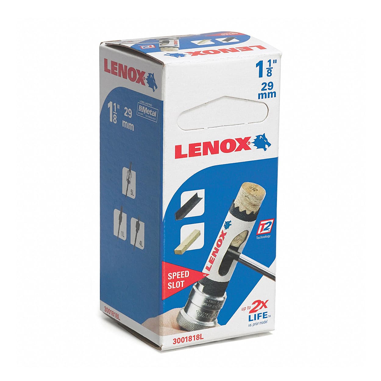 Lenox 29 mm / 1-1/8 inch Bi-Metal Speed Slot Hole Saw With T3 Technology, 3001818L