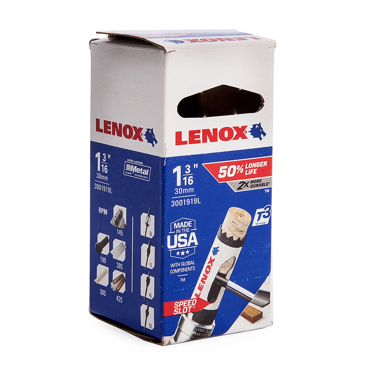 Lenox 30 mm / 1-3/16 inch Bi-Metal Speed Slot Hole Saw With T3 Technology, 3001919L — view 2