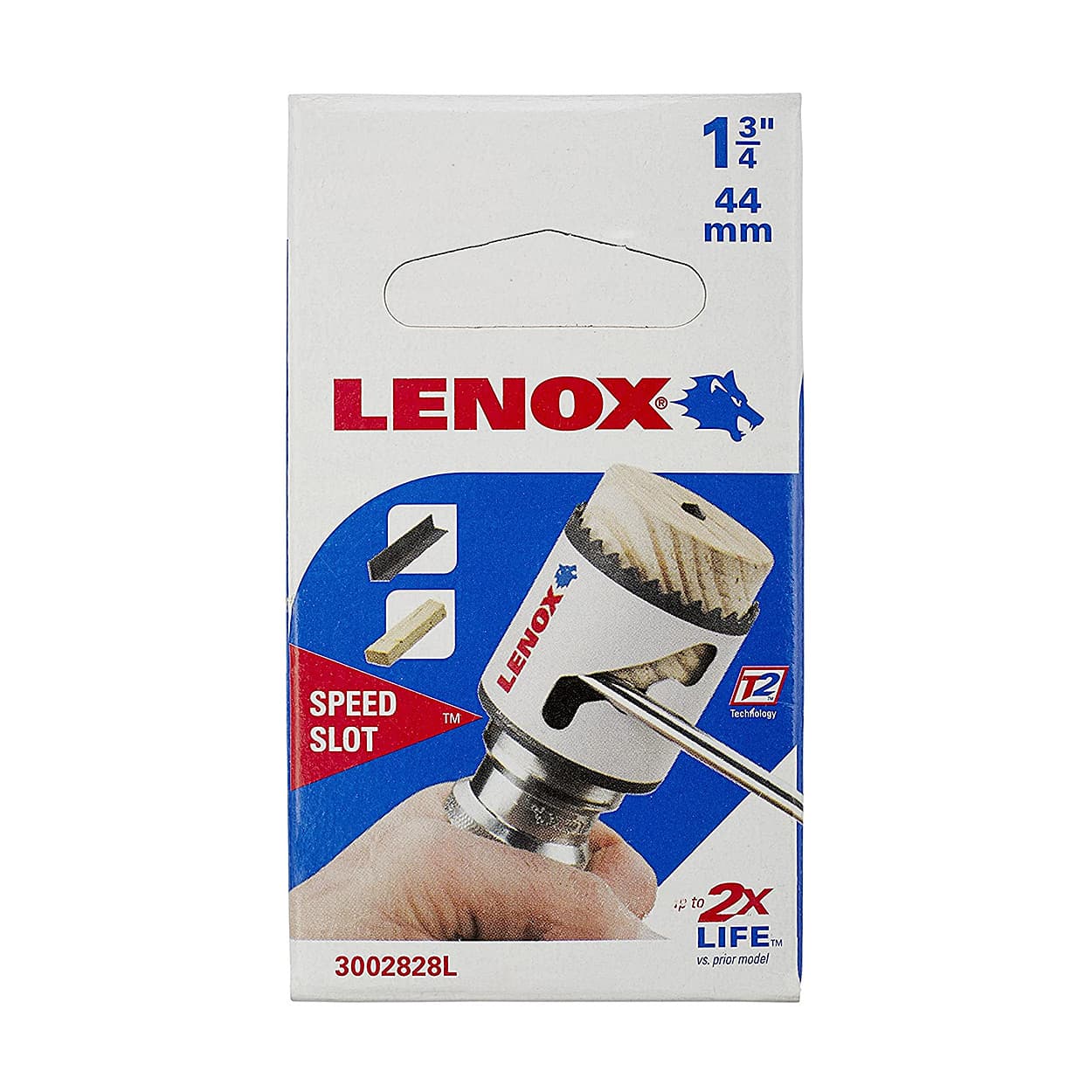 Lenox 44 mm / 1-3/4 inch Bi-Metal Speed Slot Hole Saw With T3 Technology, 3002828L