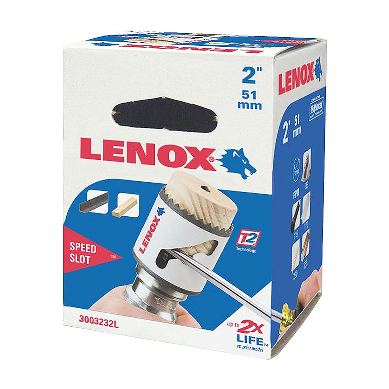 Lenox 51 mm / 2 inch Bi-Metal Speed Slot Hole Saw With T3 Technology, 3003232L