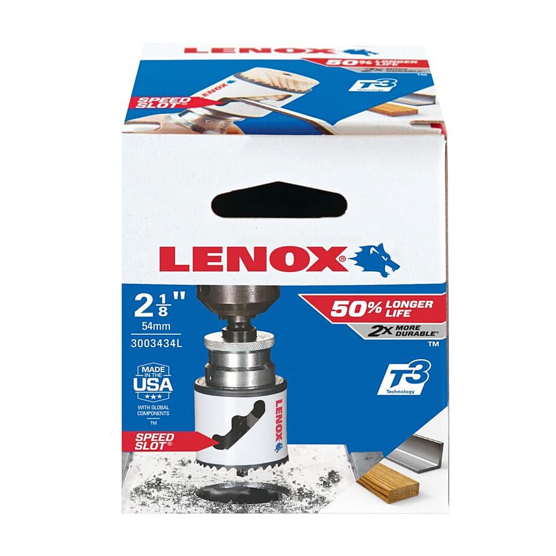 Lenox 54 mm / 2-1/8 inch Bi-Metal Speed Slot Hole Saw With T3 Technology, 3003434L — view 2