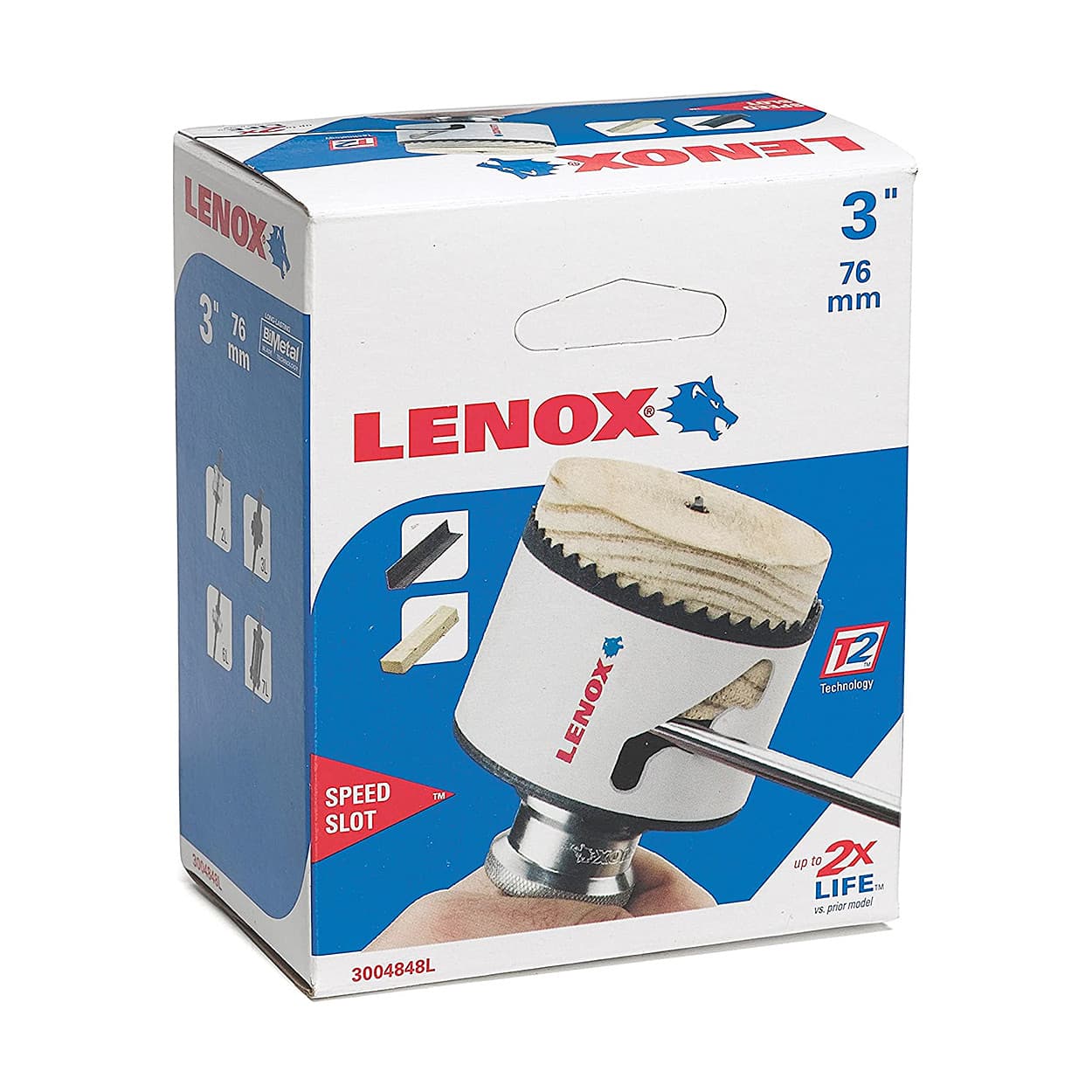 Lenox 76 mm / 3 inch Bi-Metal Speed Slot Hole Saw With T3 Technology, 3004848L — view 2