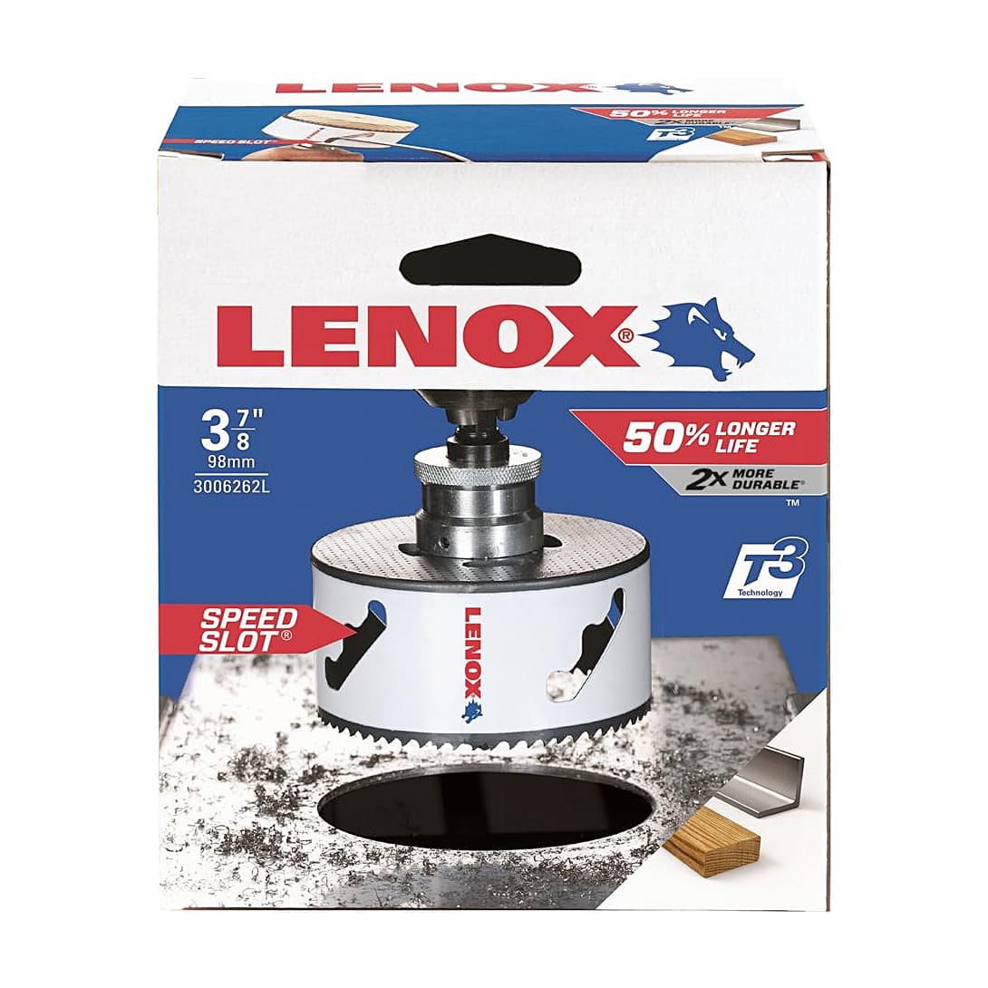 Lenox 98 mm / 3-7/8 inch Bi-Metal Speed Slot Hole Saw With T3 Technology, 3006262L