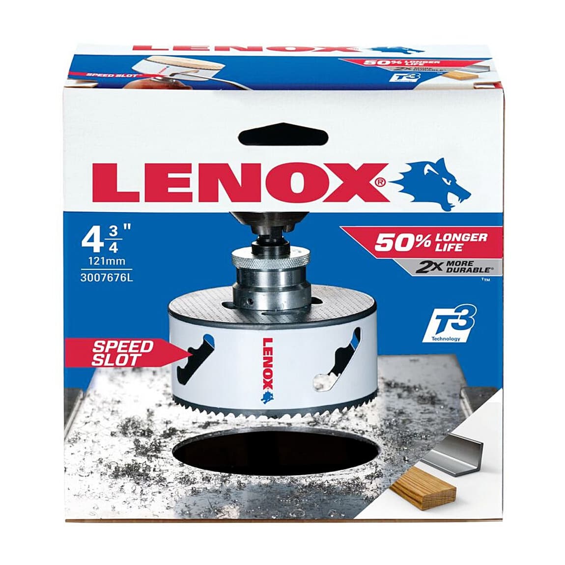 Lenox 118 mm / 4-5/8 inch Bi-Metal Speed Slot Hole Saw With T3 Technology, 3007474L