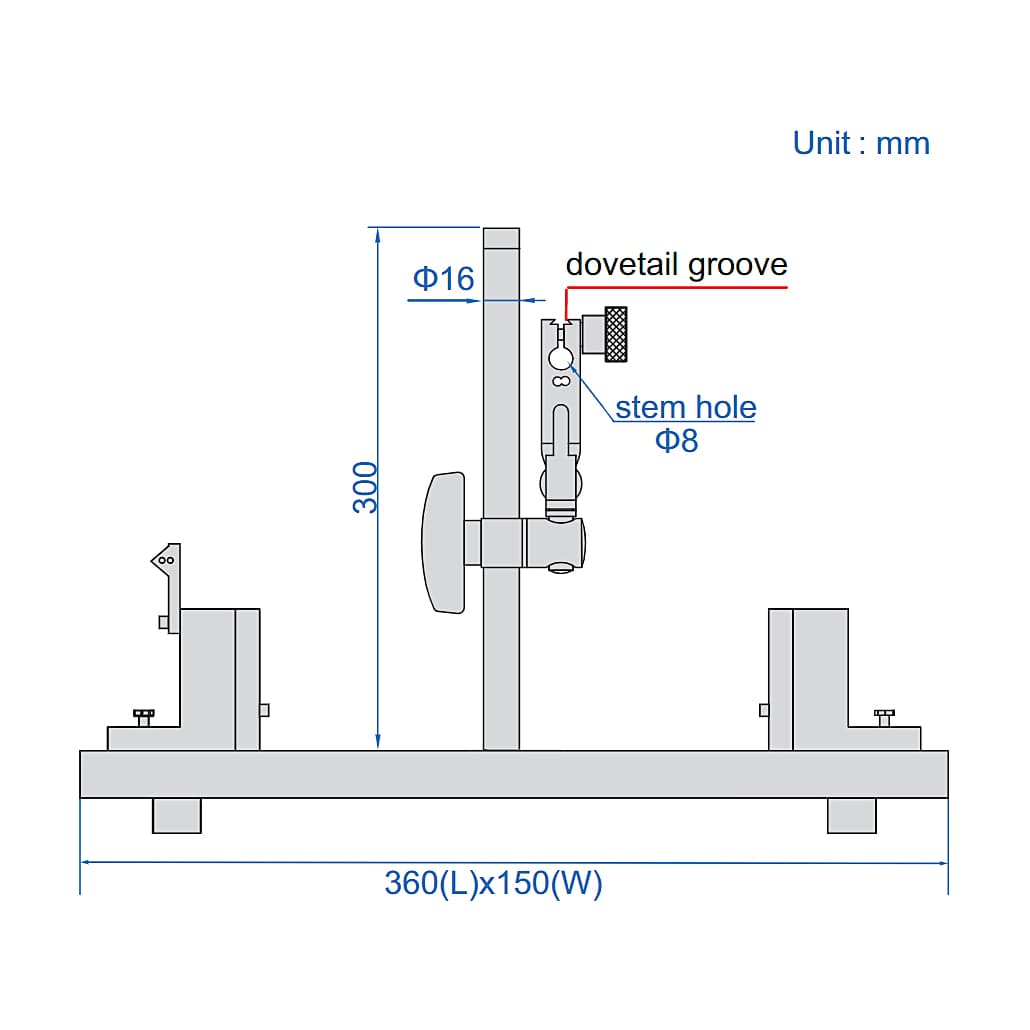 Insize 3 - 40 mm Bench Center without Dial Test Indicator, 4741-40 — view 3