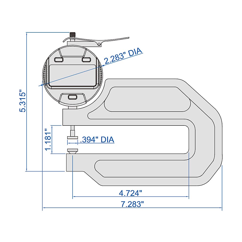 Insize 0 - 10 mm / 0 - 0.4 inch Digital Thickness Gauge, 2872-25 — view 2