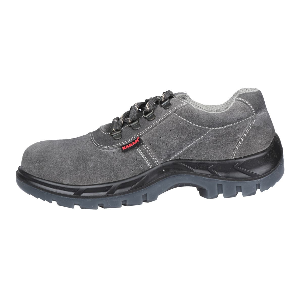 Karam Men's Sporty Leather Safety Shoe - Steel Toe (Grey), FS64RG — view 3