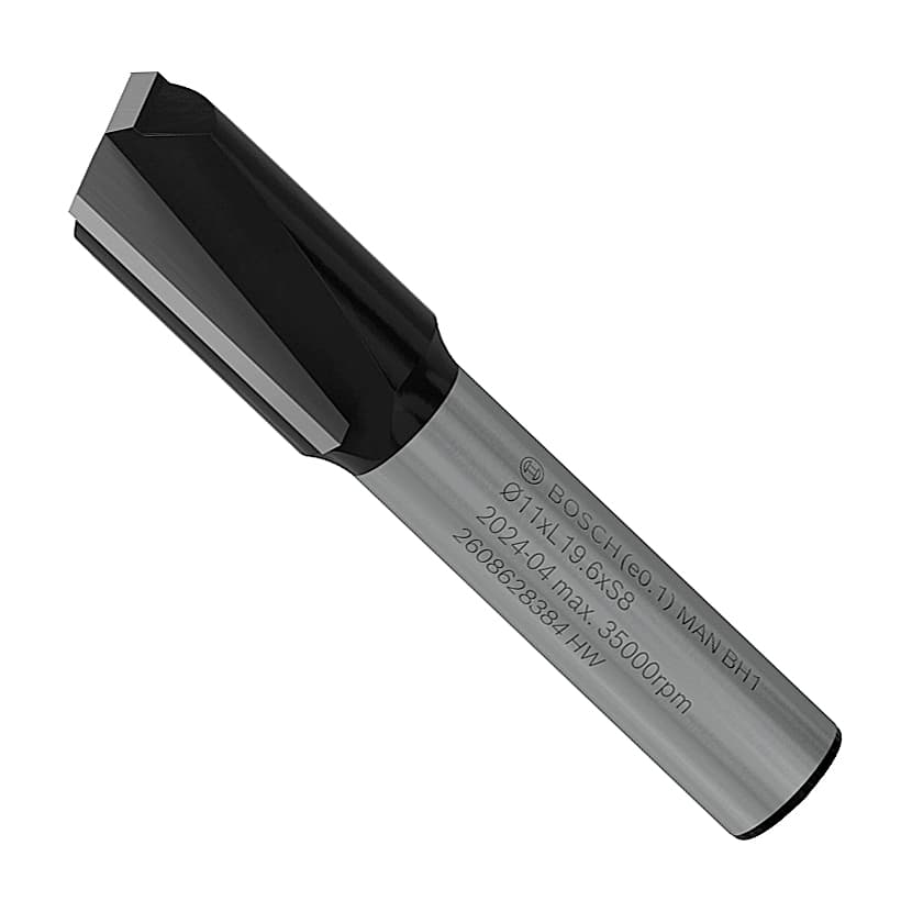 Bosch 11 mm Pro Router Straight Bit (2 Flute), 2 608 628 384