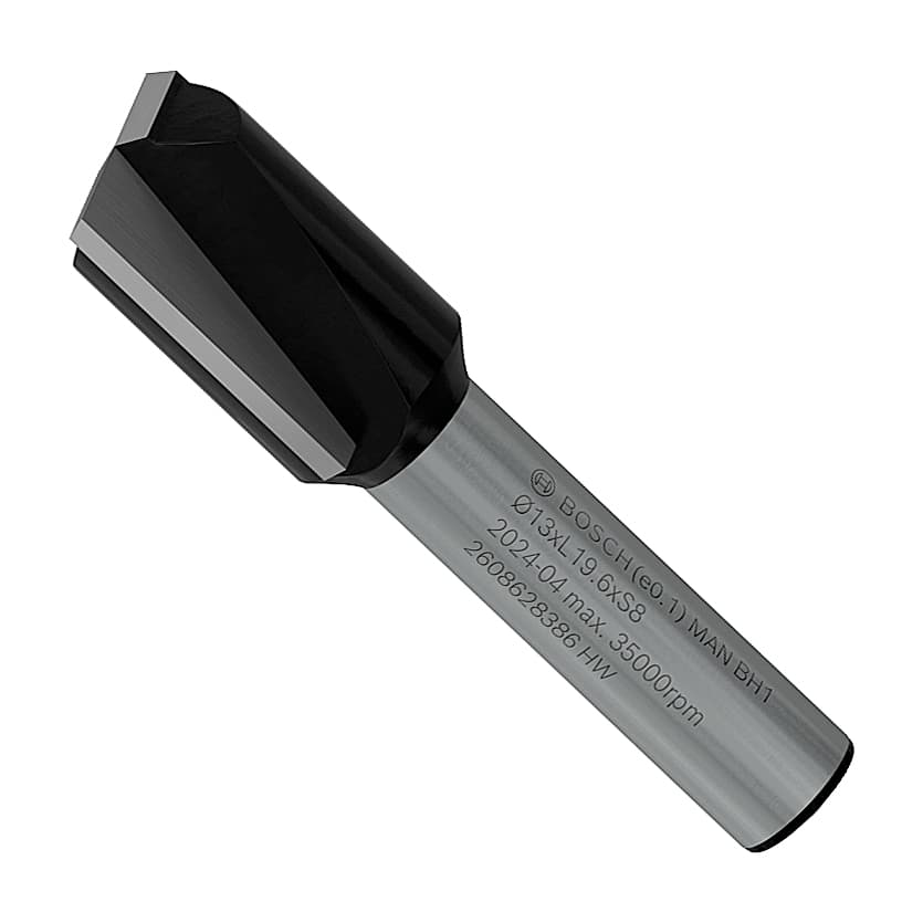 Bosch 13 mm Pro Router Straight Bit (2 Flute), 2 608 628 386