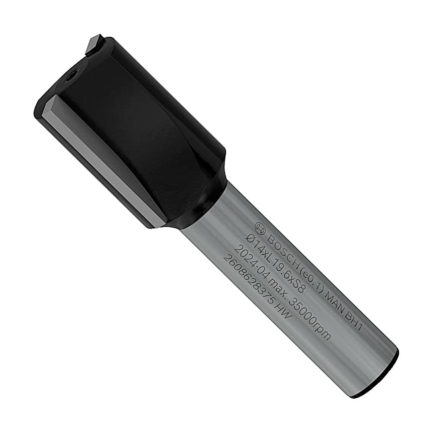 Bosch 14 mm Pro Router Straight Bit (2 Flute), 2 608 628 375