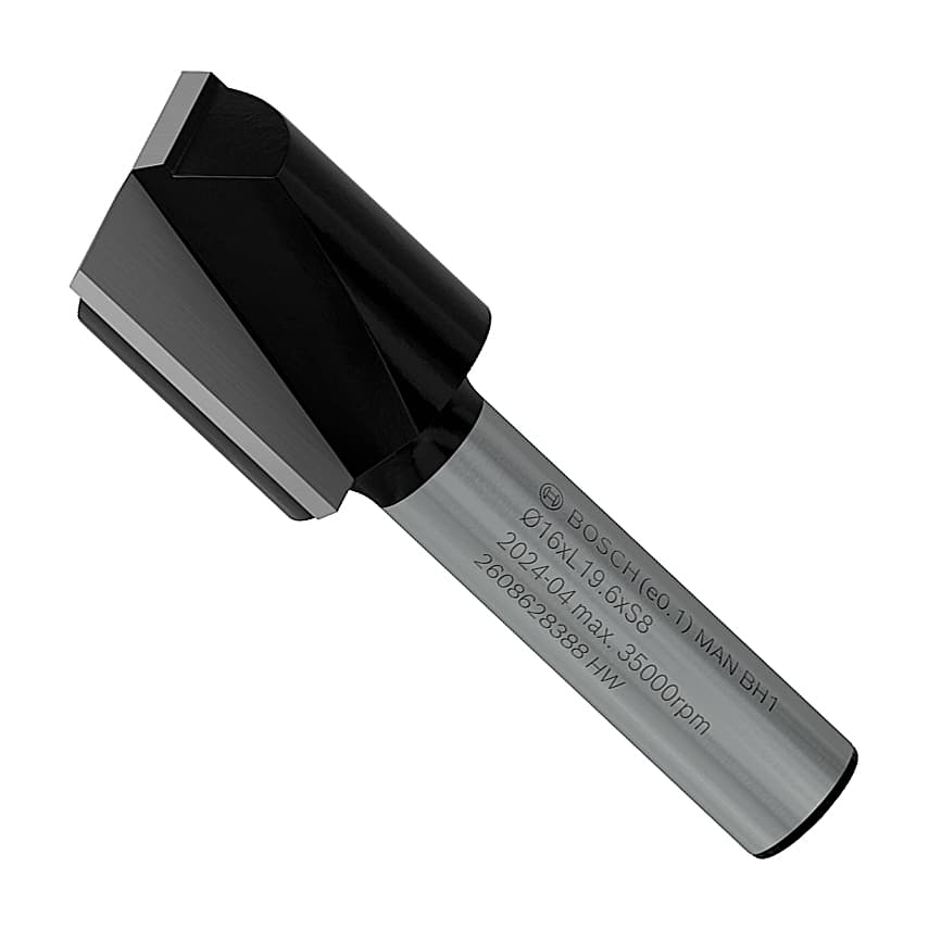 Bosch 16 mm Pro Router Straight Bit (2 Flute), 2 608 628 388
