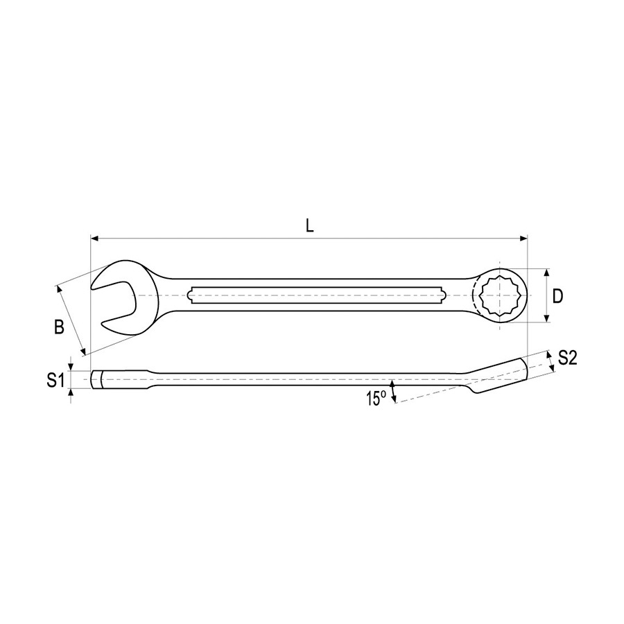 Yato 1/2 inch Combination Spanner, YT-4874