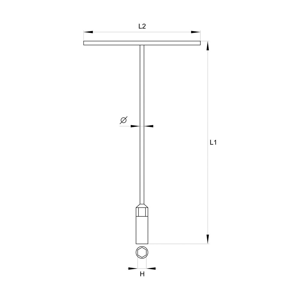Yato 15 mm T-Type Deep Socket Wrench, YT-1578