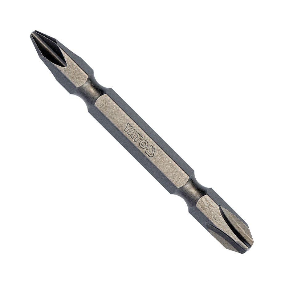 Yato PH2 x PH3 (Size) x 65 mm (Length) Phillips Double Ended Screwdriver Bits (Pack of 10 Pcs), YT-78164 — view 1