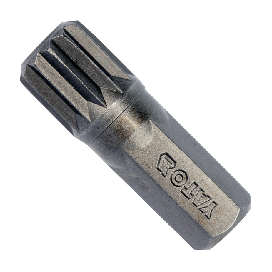 Yato M10 x 30 mm Length Spline Impact Screwdrivers Bits (Pack of 10 Pcs), YT-78193