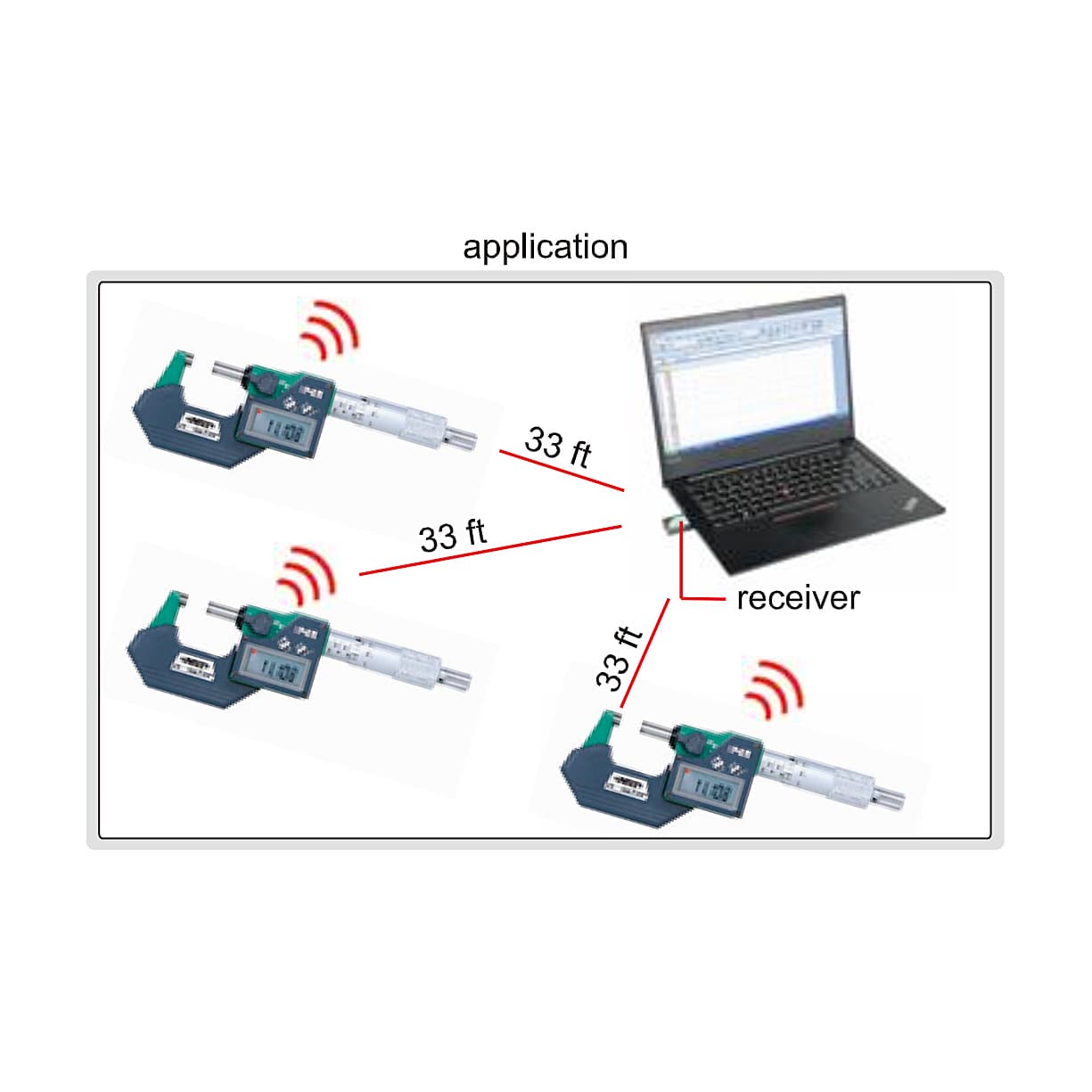 Insize 150 - 175 mm Wireless Waterproof Digital Outside Micrometer, 3112-175WL — view 5