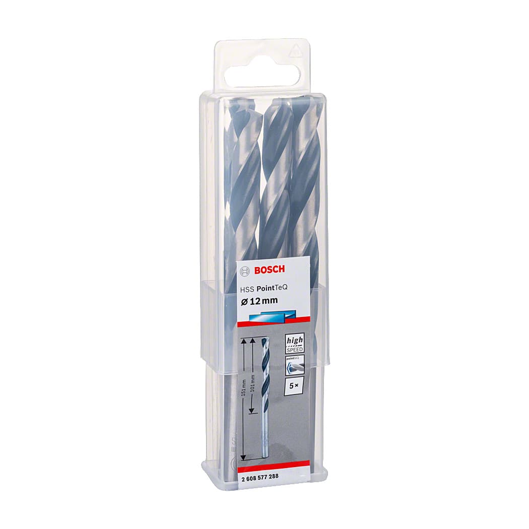 Bosch 12.00 mm HSS Metal Drill Bits PointTeQ Range (Pack of 5 Pcs), 2 608 577 288 — view 2