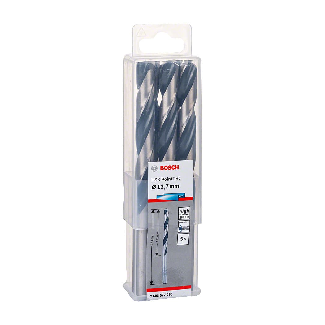 Bosch 12.70 mm HSS Metal Drill Bits PointTeQ Range (Pack of 5 Pcs), 2 608 577 295 — view 2