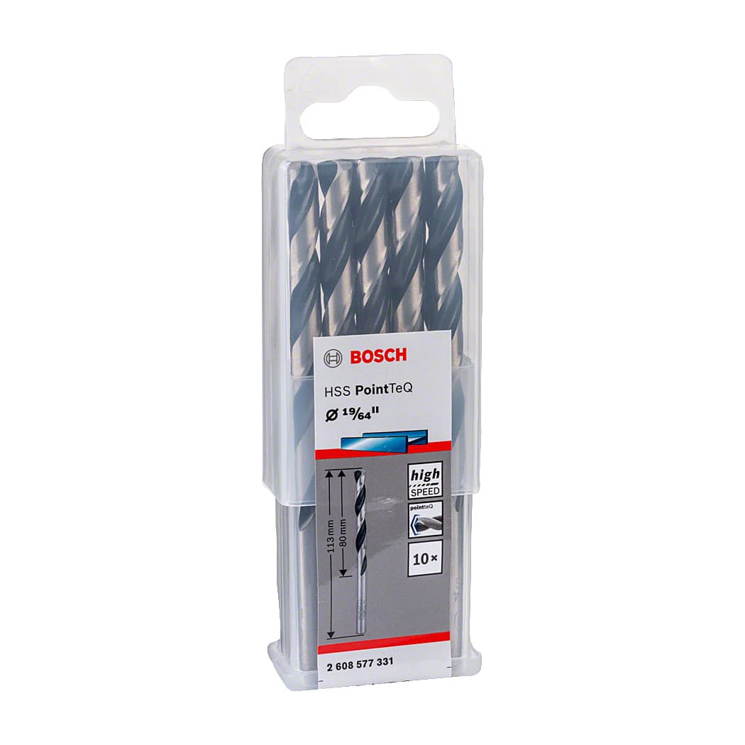 Bosch 19/64 Inch HSS Metal Drill Bits PointTeQ Range (Pack of 10 Pcs), 2 608 577 331 — view 2