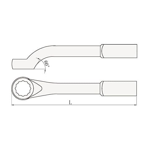 Taparia 75 mm Slogging Ring Offset Spanner With Box Handle, SSROB 75 — view 3